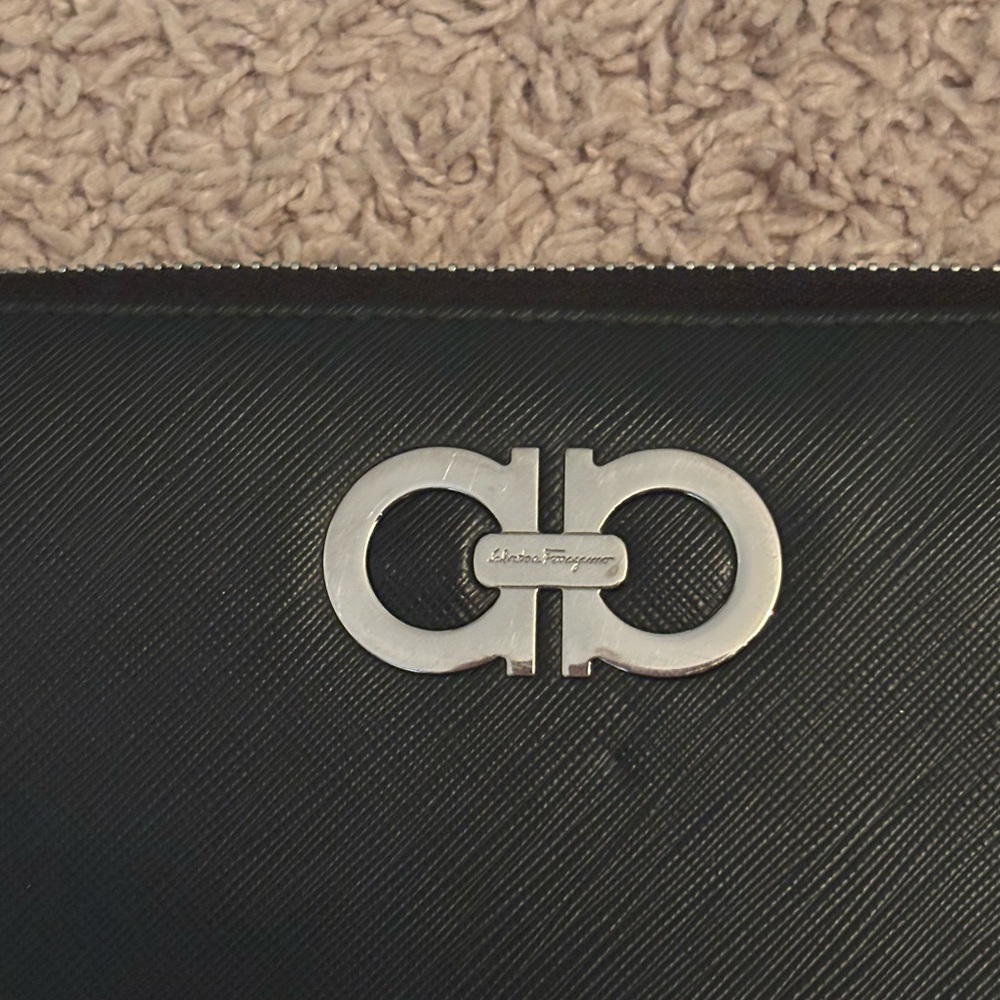 Salvatore Ferragamo Black Wallet with Silver Accents - Picture 3 of 9